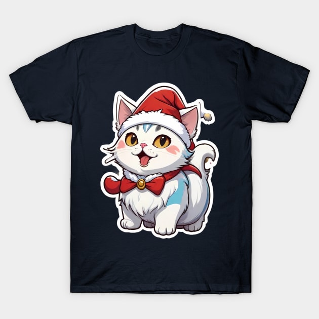 Cat christmas T-Shirt by AchioSHan